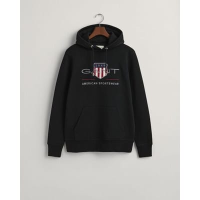 Gant Trui Archive Shield Embroidery Hoodie Zwart / male