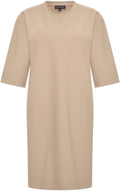 MI PIACE - Bonded Travel Jurk Midi 202682 Latte - Maat : XS
