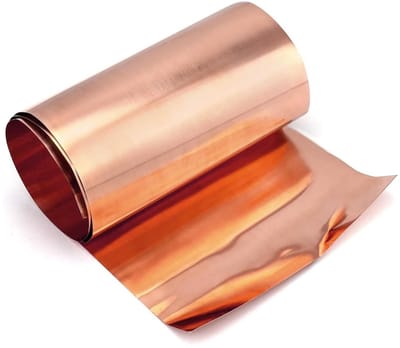 99.9% pure koperen plaat voor DIY-projecten, elektronica, ambachten en industrie, hooggeleidend koperfolie (0.1 mm x 200 mm x 1 m)