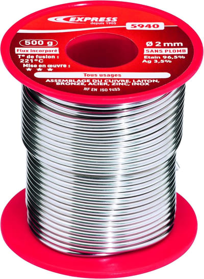 Soldeer Tin - Soldeerdraad - Loodvrij Solderen - Zilver Legering - Ø 2 mm
