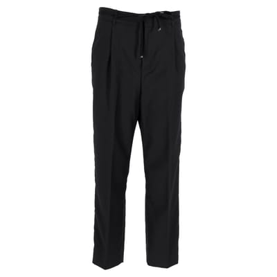 Saint Laurent joggingbroek met taps toelopend trekkoord in zwarte wol