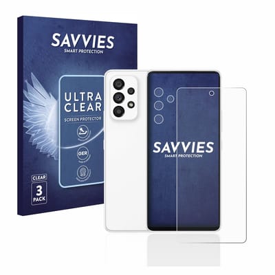 Savvies - Screenprotector voor Samsung Galaxy A53 5G (Voor+Camera) - Folie Beschermfolie transparant 6 Stuks