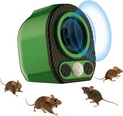 Ultrasone Ongediertebestrijdingsapparaat met LED Zaklamp, Slimme Oplossing voor Muizen en Ratten, 360° Volledige Dekking voor Zolders en Garages