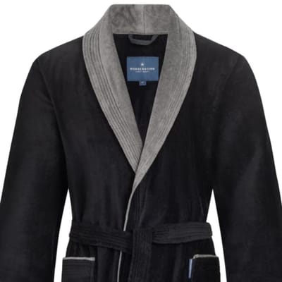 Herenbadjas van 100% Katoen | Velours en Frottee | Lange Badjas met Riem en Zakken