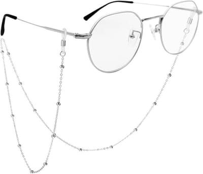 Brillenkoordje - Brillenketting - Zonnebrilkoord - Brilkoordje - Brillenband - 70CM - Voor heren dames - Metaal - Bril Accessoire - Brillenkoord - Zonnebril voorkomt verlies - Zilver