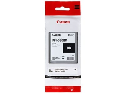 Canon inktcartridge PFI-030BK, 55 ml, één verpakking, zwart