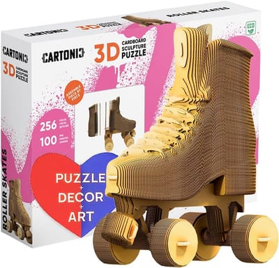 3D Puzzel van Karton - Model Skeelers - 156 Stukken - Knutselplezier voor Jong en Oud