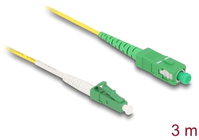Delock Cable Optical Fibre LC-APC to SC-APC Simplex Singlemode OS2 3 m