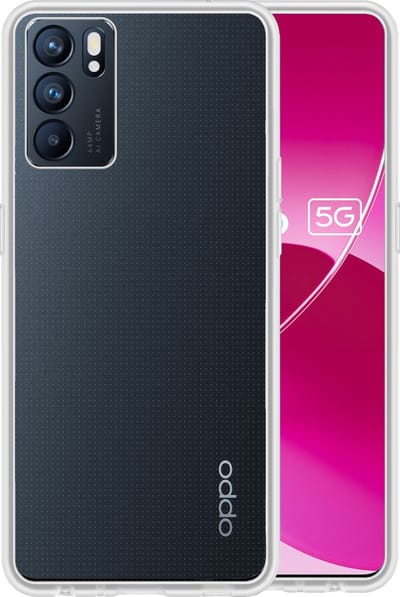 Hoesje - Geschikt voor OPPO Reno 6 - Sterk & Shockproof - Hoes Cover - Siliconen Case - Telefoonhoesjes - Transparant