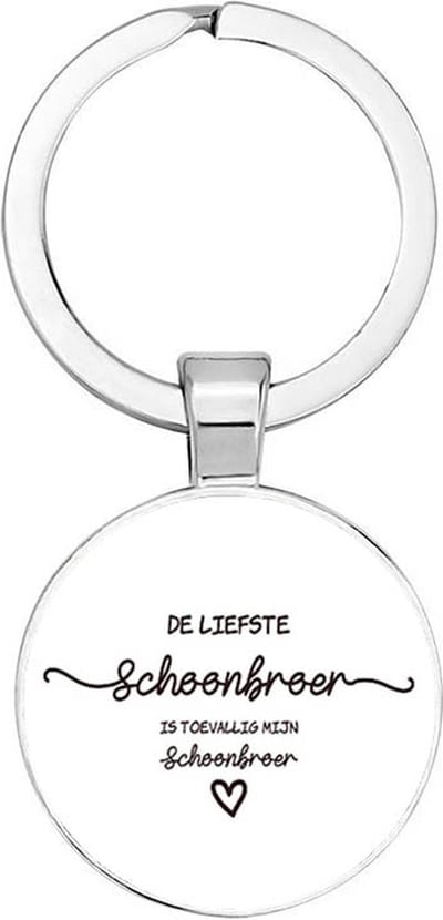 Akyol - De liefste schoonbroer Sleutelhanger - liefde - de liefste schoonbroer - familielid - cadeautje voor schoonbroer - familie - beste ooit - cadeau - verjaardag - kado - geschenk - gift - verrassing - liefste ooit - 2,5 x 2,5 CM