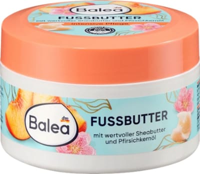 Balea Voetboter Sheaboter & Perzikpitolie | Perzikgeur - 150 ml | Rijke Verzorgende Formule - Voor Droge en Gestreste Voeten