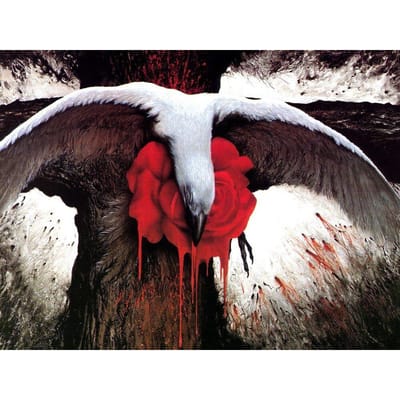 Peinture diamant 5D à faire soi-même, broderie mort du grand oiseau, point de croix 20X30CM red