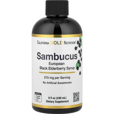 California Gold Nutrition, Vlierbes Siroop voor Volwassenen, 8 fl oz (240 ml)