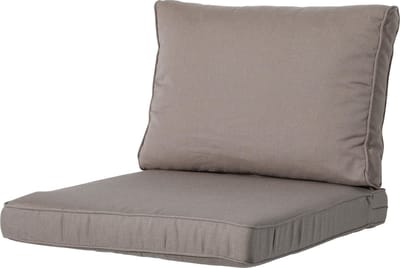 Madison - Loungekussen - Tuinkussen - Zitkussen - Rugkussen - 2-delig - 60 x 60cm - Rib Taupe