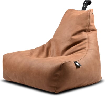 Extreme Lounging - b-bag mighty-b luxury - zitzak voor volwassenen - voor binnen - comfortabele leatherlook - Tan