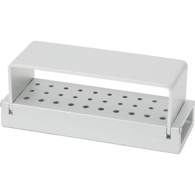 Matériel Dentiste Outils Acier Inoxydable 30 Trous Désinfection Boîte à Fraises Étui Porte-fraises Dentaires Argent