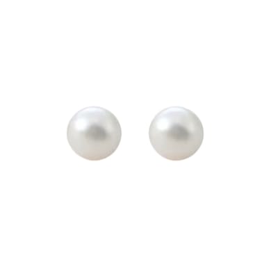 Magneet oorbellen- Synthetische-parel- 6 mm -wit-geen gaatje-Charme Bijoux
