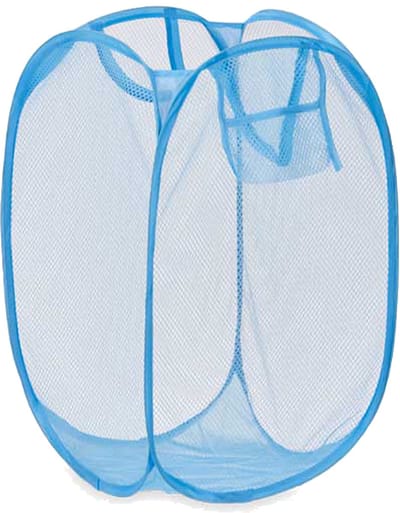 Kipit Wasmand flexibel/opvouwbaar - blauw - kunststof - 33 x 33 x 58 cm - 60 liter