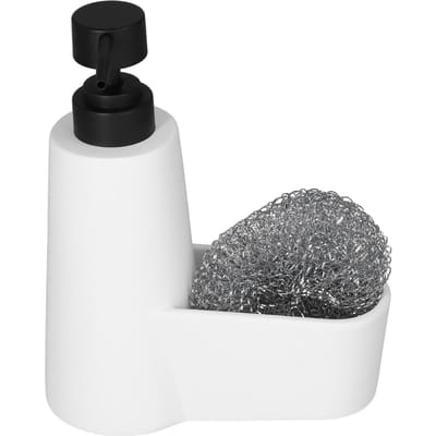 Zeepdispenser Afwasmiddel Handzeep Pomp met Een Stalen Kogel voor Badkamer en Keuken wit
