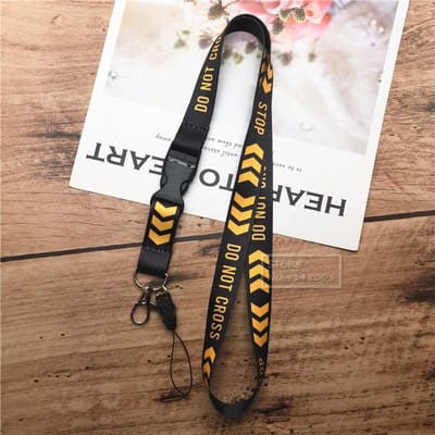 Sleutelhanger Riemen Touw Mobiele Telefoon Bedeltje Nekband Lanyard voor ID Kaart sleutelkoord DIY Lanyard Ophangtouw Nieuw patroon black