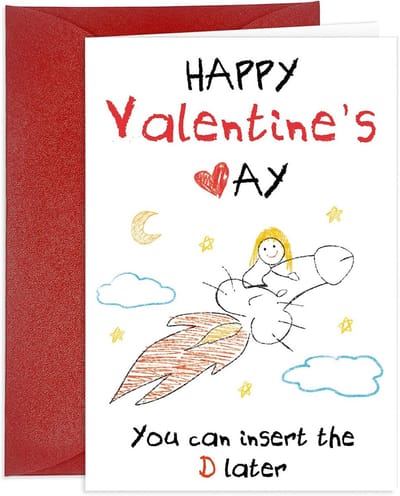 Ondeugende Valentijnskaart met Humor voor Hem | Grappige Wenskaart voor Vriend of Man