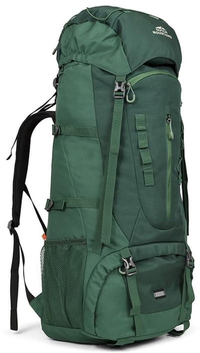 Dailygoods- Rugtas 65-75 liter - Lichtgewicht Backpack - Inclusief regenhoes - Geschikt voor Dames/Heren - Praktisch en Sterk - Ideaal voor Backpackers