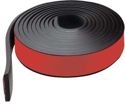 Rubber strip voor afdichting en bescherming, 50mm x 5mm x 3m, ideaal voor DIY, vloerbescherming en anti-vibratie toepassingen