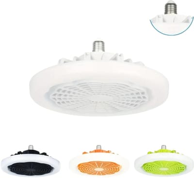 Nivard Plafondventilator - Met Verlichting - Plafond Ventilator - Met Lamp - Plafonniere Met Ventilator - Met Licht - Wit - 22.5cm