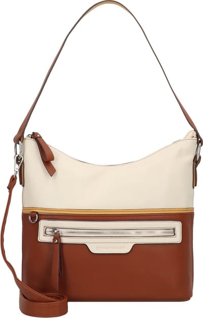 TOM TAILOR Schoudertas Jule Hobo Bag Mixed Cognac Bruine