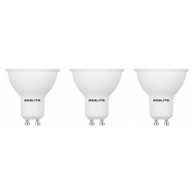 Asalite LED Lamp Spot GU10 Fitting - 3W = 25W - 260 Lumen - 3000K Warm Wit Licht - Niet Dimbaar - 220-240V - Ø50mm - GU10 LED Spotlamp - 3 stuks