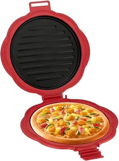 Warme Sandwich Maker - Tosti Apparaat - Snelle Maaltijden - Anti-aanbaklaag - 27 cm Breed - Zilverkleurig