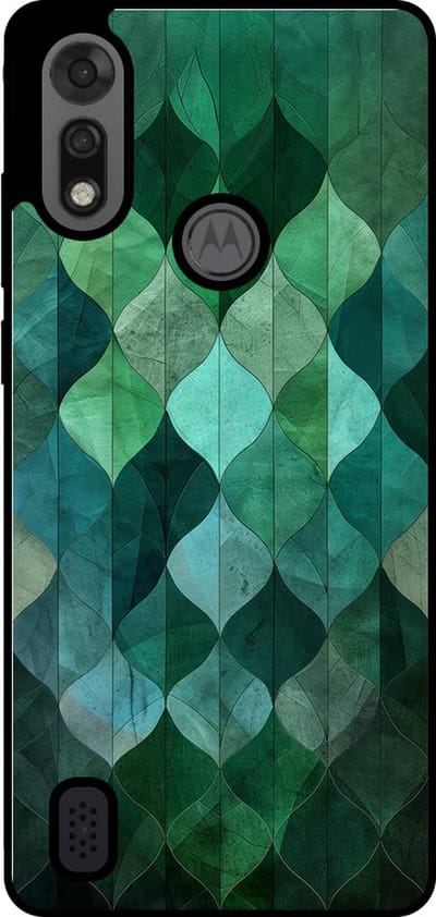 Smartphonica Telefoonhoesje Geschikt voor Motorola Moto E6i / E6s 2020 met groene bladeren opdruk - TPU backcover case green leaf design - Groen geschikt voor Motorola Moto E6i;Motorola Moto E6s 2020