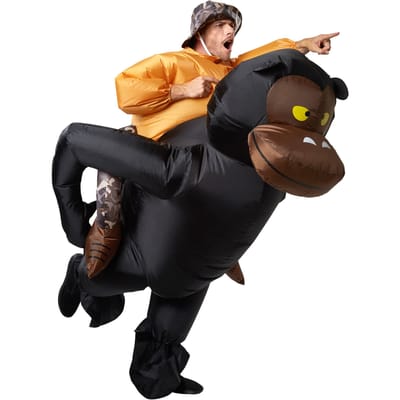dressforfun - Opzitkostuum jager voor groot wild - verkleedkleding kostuum halloween verkleden feestkleding carnavalskleding carnaval feestkledij partykleding - 302352