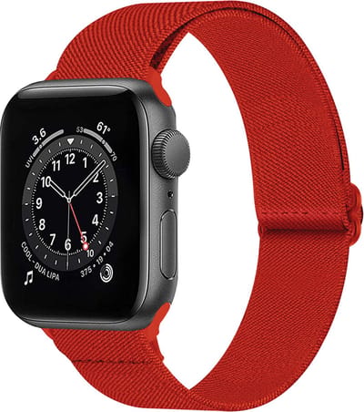 Bandje Geschikt Voor Apple Watch Bandje 42/44/45/46 mm Nylon Polsband Met Gesp - Horloge Bandje Geschikt Voor Apple Watch 1-11 / SE - 42/44/45/46 mm Bandje Stof - Rood