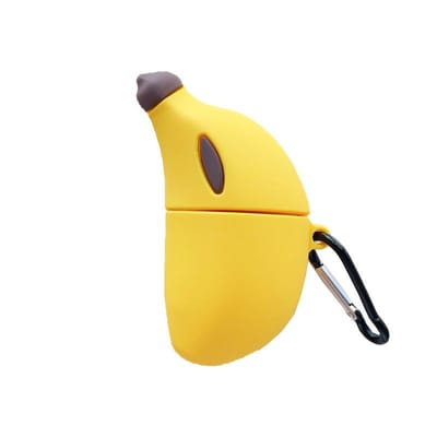 Voor AirPods Pro 3 Hoesje 3D Banaan Fruit Cartoon Grappige Oortelefoon Hoesjes Voor AirPods 4 3 Pro 2 2e Pro2 Pro3 Cover Funda Met Haak For AirPods Pro 2