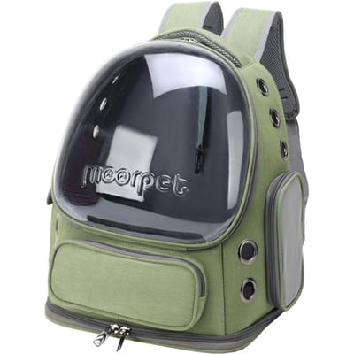Sac à dos respirant capsule spatiale pour animaux de compagnie Tissu Oxford Transporteur pour chats et chiens Sac de voyage Housse transparente Portable pour le transport de chats et chiens black