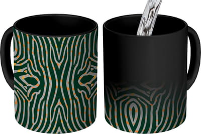 Magische Mok - Foto op Warmte Mokken - Koffiemok - Zebra - Dierenprint - Patronen - Magic Mok - Beker - 350 ML - Theemok