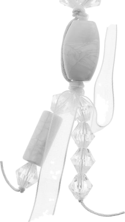 Behave - Witte lange kralenketting met hanger - Boho stijl - Nikkelvrij