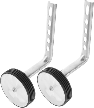 Zijwieltjes Kinderfiets - Hulpwielen Fiets - Leren Fietsen - Stevig en Duurzaam - 11 cm - Wit