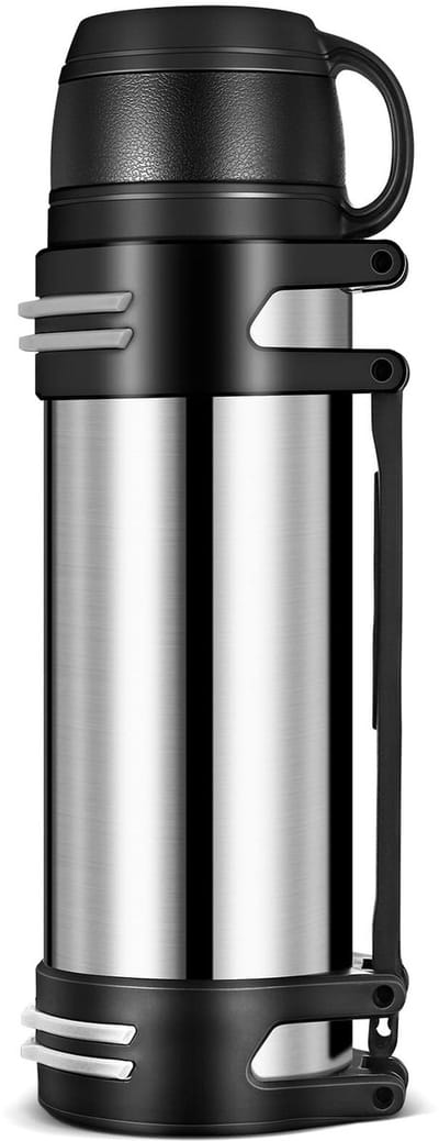 Dailygoody - Vacuüm geïsoleerde fles - Grote capaciteit - Ideaal voor warme dranken - 1,5 liter - Roestvrij staal - Hygiënisch en herbruikbaar - Gesch
