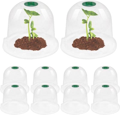 Plantenvochtigheidskoepels - Tuinkoepels - Zaailing Ontwikkeling - Slakken Bescherming - 10 stuks - Transparant