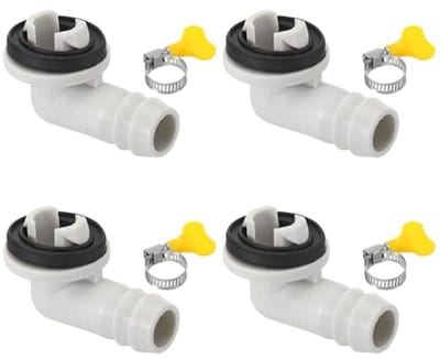 Universele 15 mm Airconditioner Afvoerslangconnectoren - 4 Stuks met Klemring voor Mini-Split Venster AC