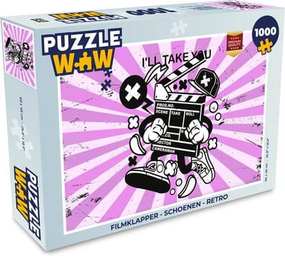 Puzzel Filmklapper - Schoenen - Retro - Legpuzzel - Puzzel 1000 stukjes volwassenen