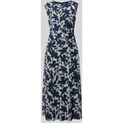 regular fit midi-jurk met all-over bloemenmotief