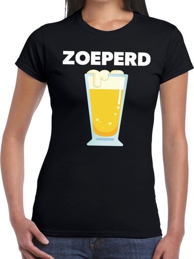 Zoeperd t-shirt - zwart Achterhoek festival shirt voor dames XS