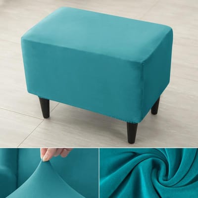Housse de Fauteuil Crapaud en Velours Stretch Salon Élastique Housse de Fauteuil Club Housse de Canapé Simple Lavable Maison Bar Comptoir Hôtel blue