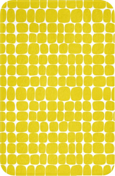WC mat 40x60 cm - Antislip - Stippen - Modern - Geel - Toiletmat - Vloermat - Douchemat - Toilet tapijt - Toiletmatten