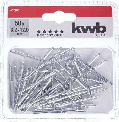 Blinde klinknagels 3,2 mm - Aluminium, met verzinkte pen, voor blindklinknageltang