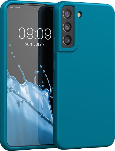 kwmobile telefoonhoesje geschikt voor Samsung Galaxy S22 Plus - Hoesje met siliconen coating - Smartphone case in rifblauw