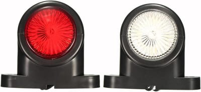 Zijmarkeringslichten - Aanhangerlampen - Veilig Rijden - Dubbelzijdig Licht - 12/24V - Wit Rood